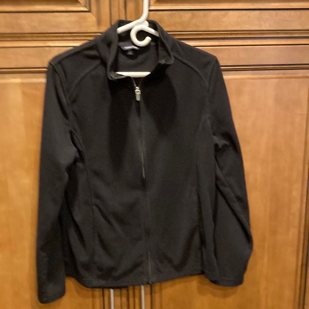 Black fleece full zipper Jacket